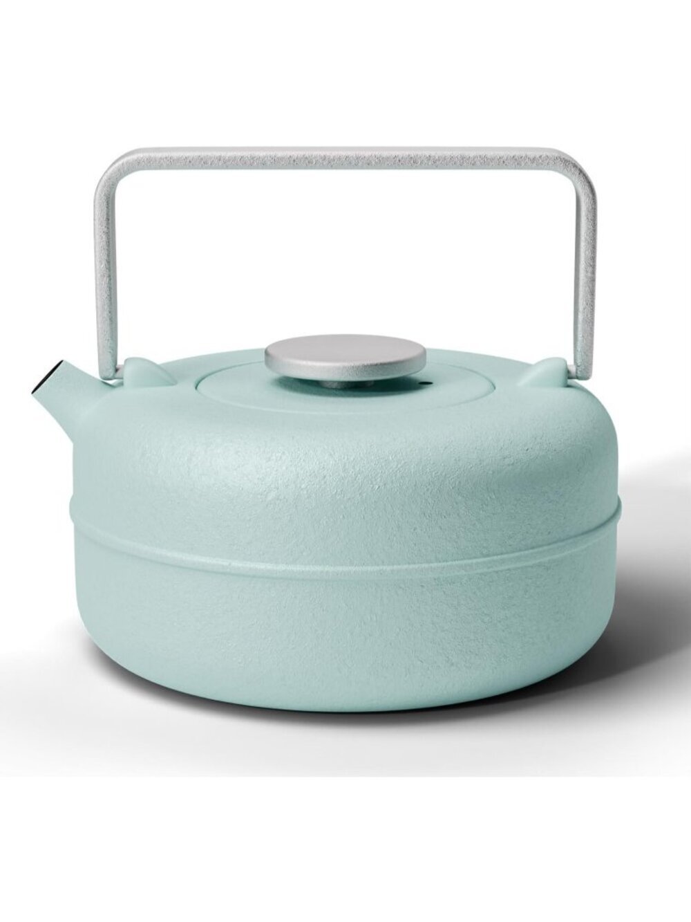 Baby Blue Cast Iron Kitchen Tea pot With Infuser 27oz Enameled Stovetop Kettles